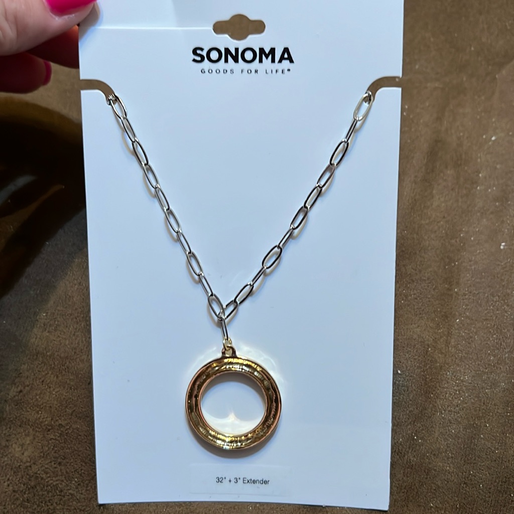 Nwt Sonoma Gold Circle Necklace 12$